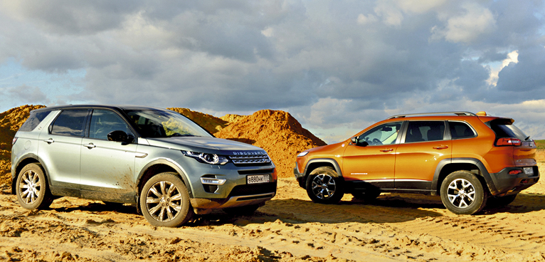 Сравнительный тест по бездорожью Land Rover Discovery и Jeep Cherokee