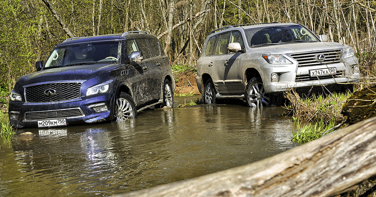 Короли и «капуста»: сравниваем на бездорожье Lexus LX570 и Infiniti QX80