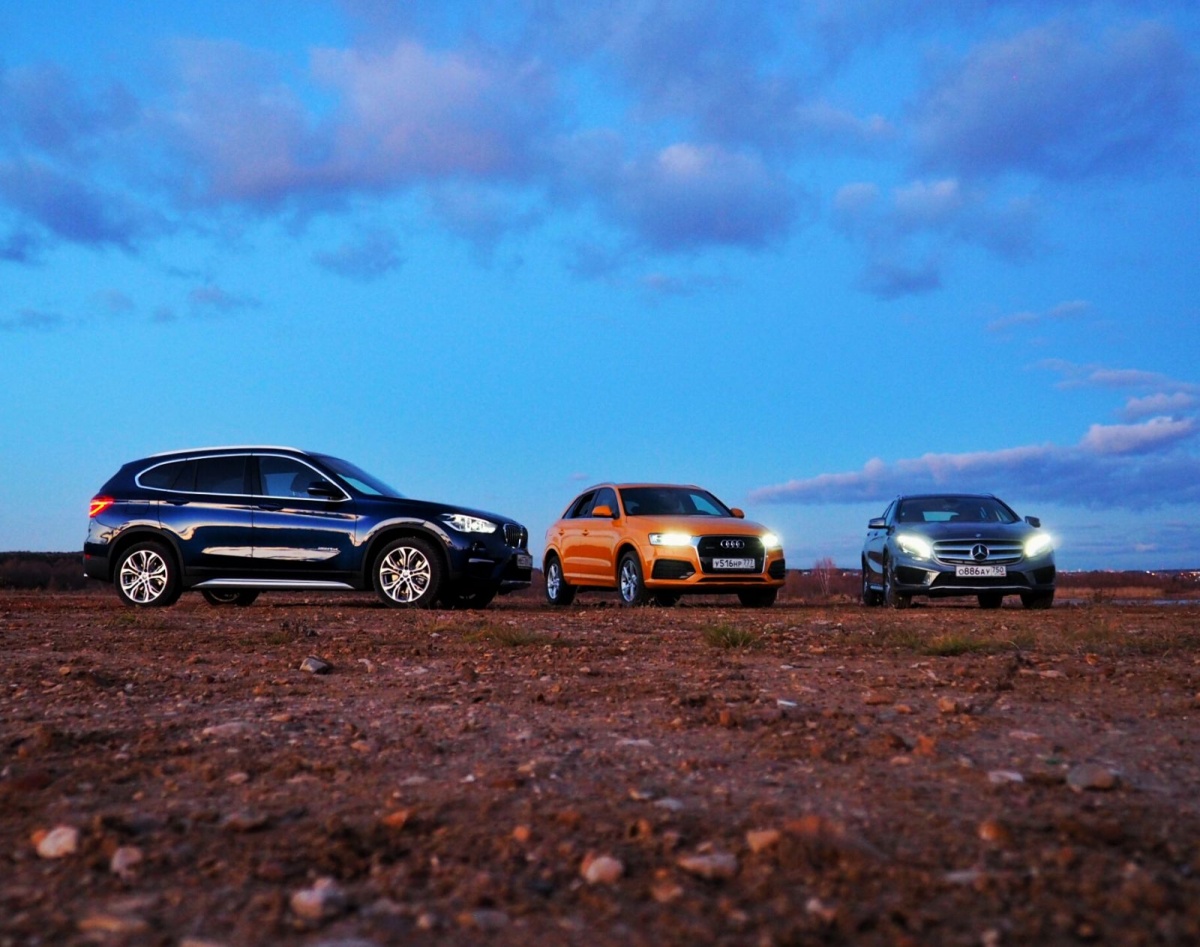 Сравнительный тест Audi Q3, BMW X1 и Mercedes-Benz GLA Сравнительный тест Audi Q3, BMW X1 и Mercedes-Benz GLA