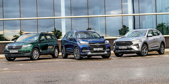 Большой тест: Chery Tiggo 8, Haval F7, Skoda Kodiaq