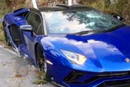 Мажор разбил почти новый Lambo за 25 млн рублей на серпантине (видео)